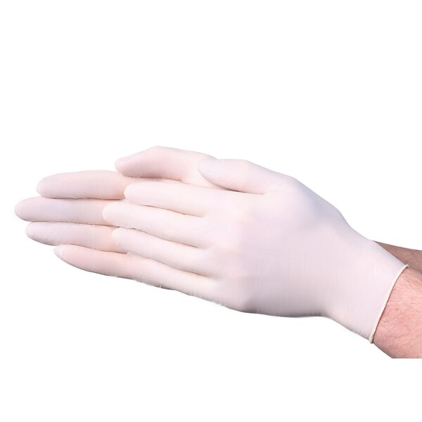 A33A1, Industrial Glove, 4 Mil Palm, Latex, Powder-Free, Large, 1000 PK, Cream